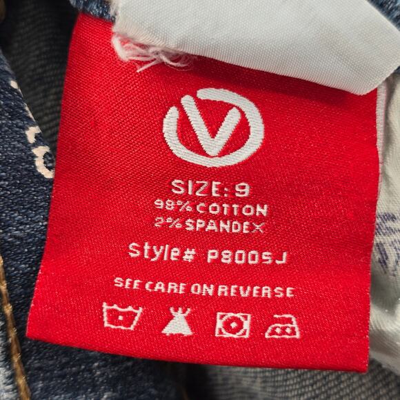 Vigoss Blue Skinny Distress Tapered Cotton Denim Jeans 9 - Picture 8 of 8